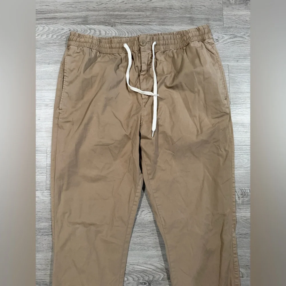 J. Crew Stretch Men's Tan‎ Drawstring Pants Khaki Tan 35